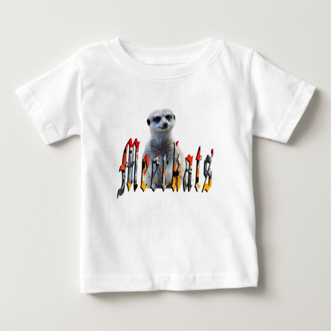 Camiseta De Bebé "Meerkats: Orgullosos detrás del nombre" (Anverso)