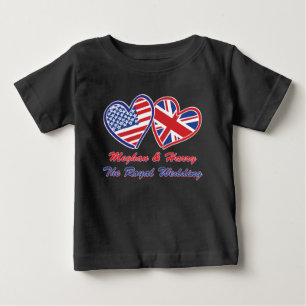 Camiseta De Bebé Meghan y Harry The Royal Boda