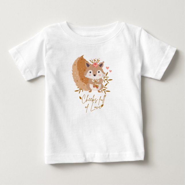 Camiseta De Bebé Mejillas llenas de amor (Anverso)
