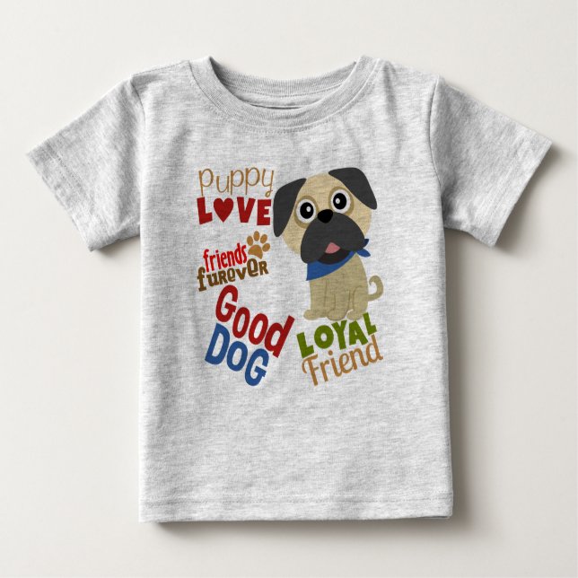 Camiseta De Bebé Mejor Amigo de Pug Dog (Anverso)