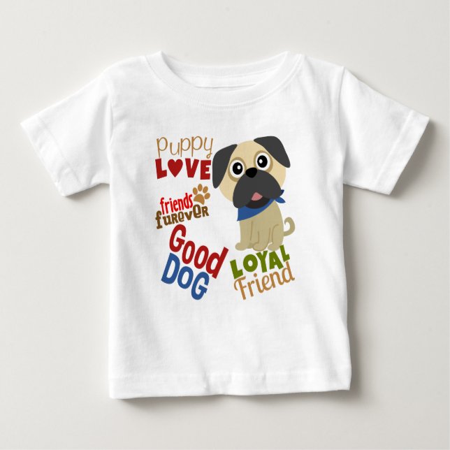 Camiseta De Bebé Mejor Amigo de Pug Dog (Anverso)