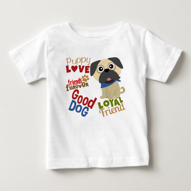 Camiseta De Bebé Mejor Amigo de Pug Dog (Anverso)