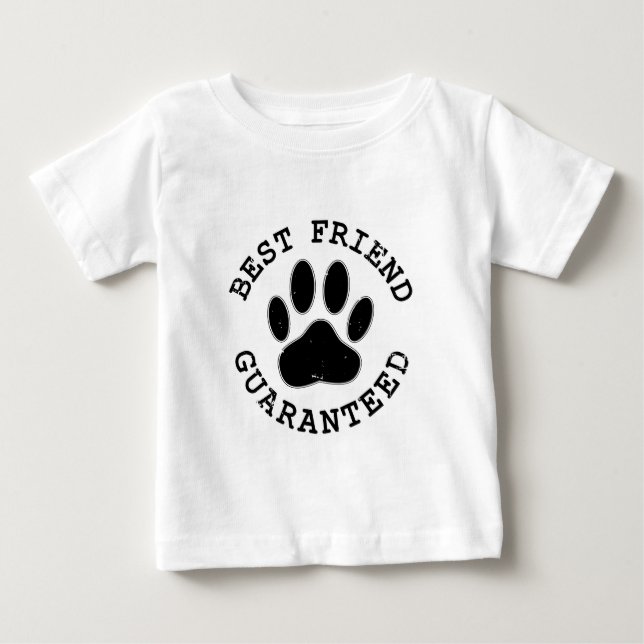 Camiseta De Bebé Mejor Amigo Garantizado De Dog Paw (Anverso)