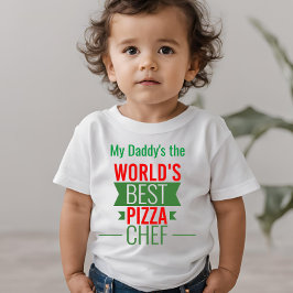 Camiseta De Bebé Mejor chef de pizza del mundo - verde rojo