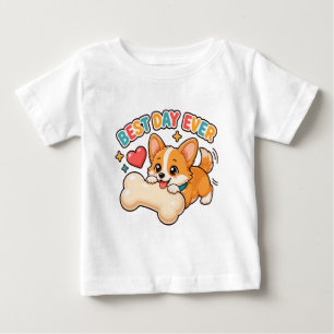 Camiseta De Bebé Mejor Día de Todos Cachorro de Corgi Adorable