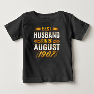Camiseta De Bebé Mejor Esposo Desde Agosto De 1967 Aniversario Grac