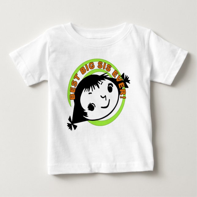 Camiseta De Bebé Mejor Hermana Mayor De Retro (Anverso)
