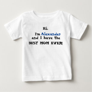 Camiseta De Bebé Mejor Mamá Que Haya Sentimental Diciendo Con Texto
