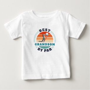 Camiseta De Bebé Mejor Nieto Por Par Logo Personalizado Retro