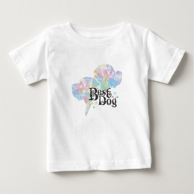 Camiseta De Bebé Mejor Perro "coloreado" (Anverso)