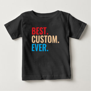 Camiseta De Bebé Mejor personalizado retro vintage texto personaliz