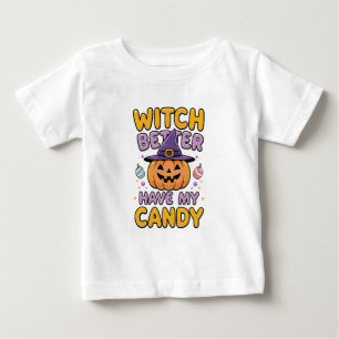 Camiseta De Bebé Mejor Que La Bruja Tenga Mi Vela - Cute Kawaii Hal