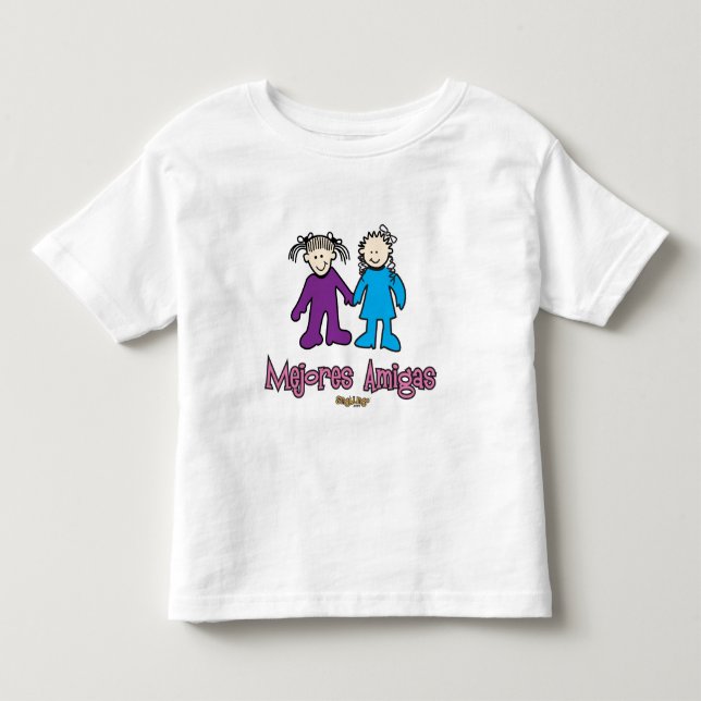 Camiseta De Bebé Mejores amigas (mejores amigos) 2 Chicas (Anverso)