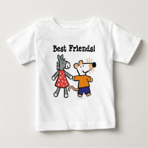 Camiseta De Bebé Mejores amigos Maisy y manos manchadas del