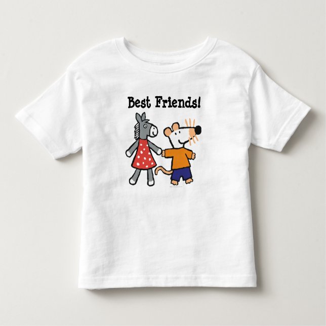 Camiseta De Bebé Mejores amigos Maisy y manos manchadas del (Anverso)