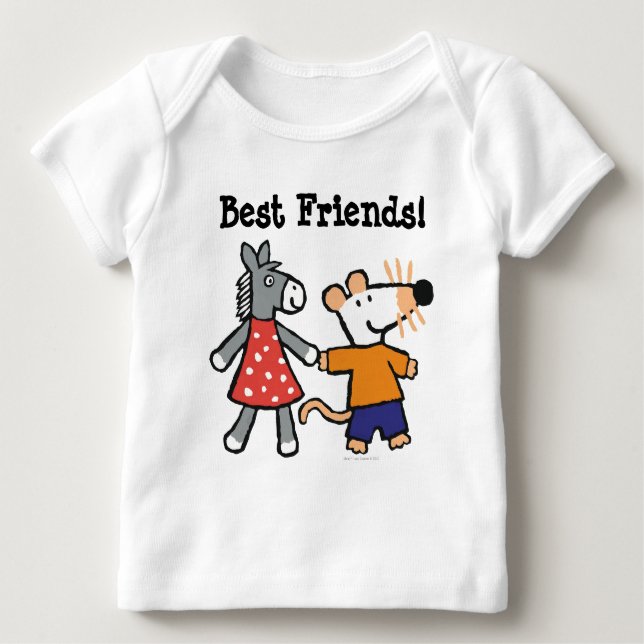Camiseta De Bebé Mejores amigos Maisy y manos manchadas del (Anverso)