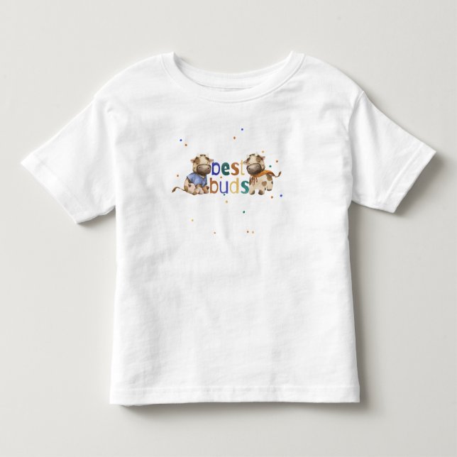 Camiseta De Bebé Mejores amigos, mejores amigos, lindo personaje de (Anverso)
