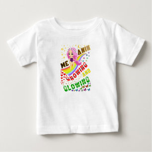 Camiseta De Bebé Melanina Creciendo Y Brillando