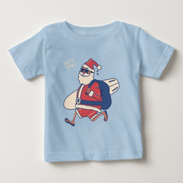 Camiseta De Bebé Mele Kalikimaka - Divertidos Navidades de Santa Ha (Anverso)