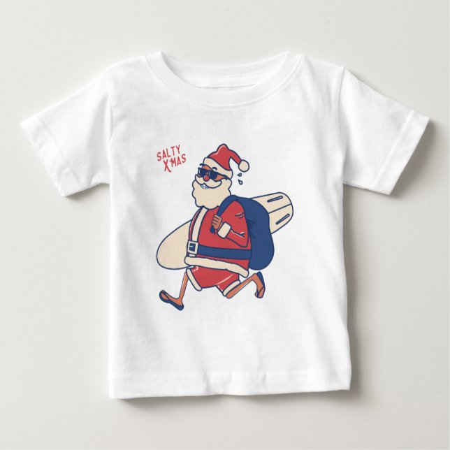 Camiseta De Bebé Mele Kalikimaka - Divertidos Navidades de Santa Ha (Anverso)