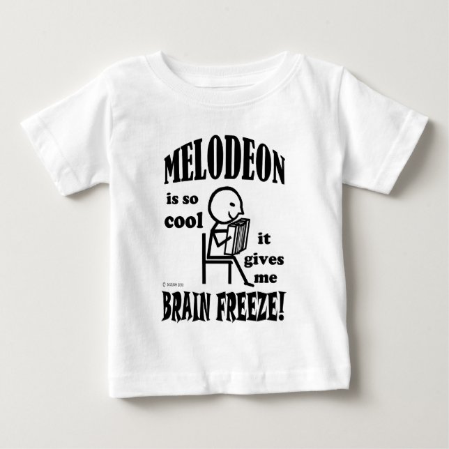 Camiseta De Bebé Melodeón, congelación cerebral (Anverso)