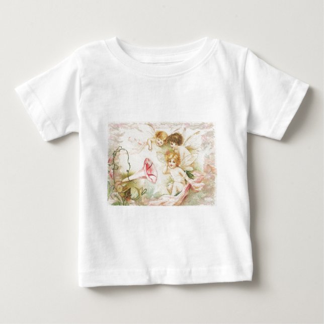 Camiseta De Bebé Melodía - ángeles, flores, música (Anverso)