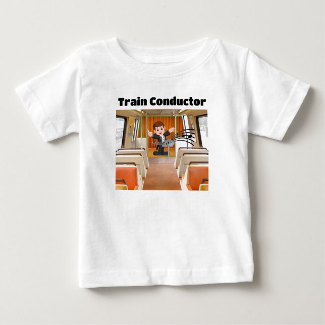 Camiseta De Bebé Melodía de locomotora de trenes por Funnycomb (Anverso)