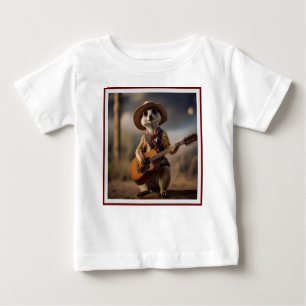 Camiseta De Bebé Melodías de la Sabana A Meerkat Guitar Serenade,