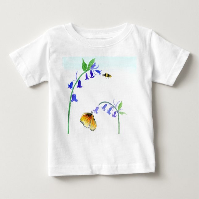 Camiseta De Bebé Melodías de Virginia con mariposa (Anverso)