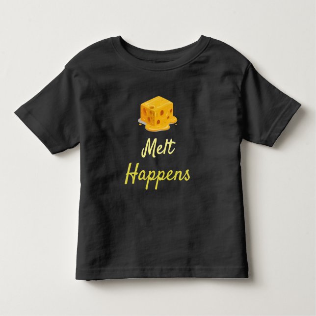 Camiseta De Bebé Melting  cheese - funny quote T-Shirt (Anverso)
