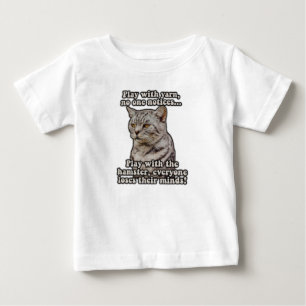 Camiseta De Bebé Meme de gato enojado para amantes de los gatos y d