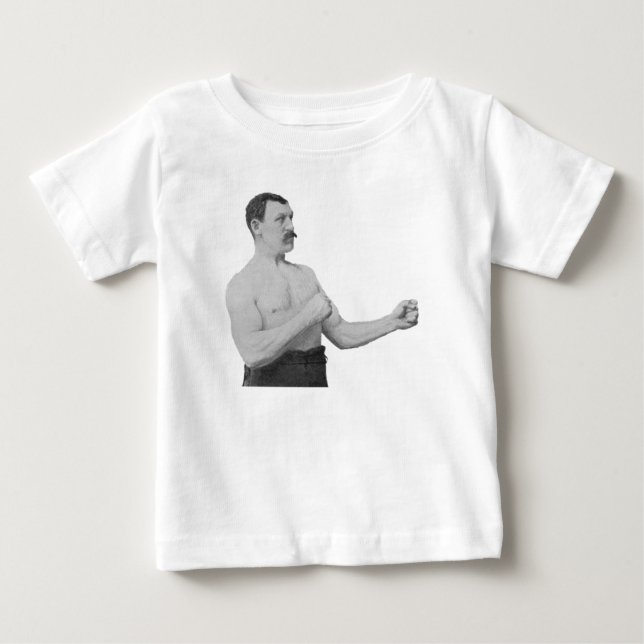 Camiseta De Bebé Meme del hombre demasiado masculino (Anverso)