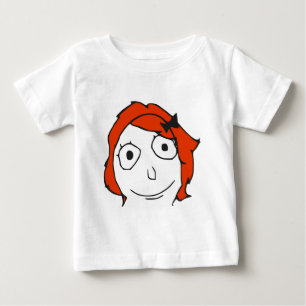 Camiseta De Bebé Meme Derpina Red Hair Rage Face