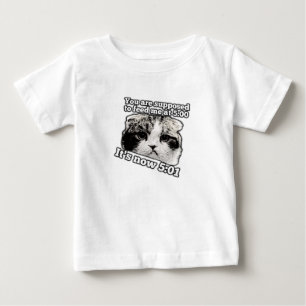 Camiseta De Bebé Meme divertido de gato enojado para dueños de gati