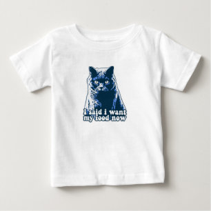 Camiseta De Bebé Meme divertido de gato enojado para personas y due