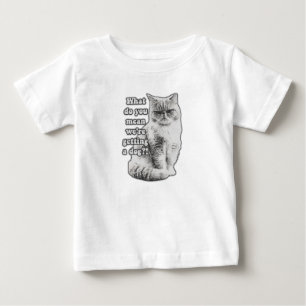 Camiseta De Bebé Meme divertido de gato gruñón para amantes y dueño