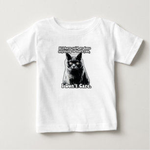 Camiseta De Bebé Meme divertido de gato gruñón para personas y dueñ