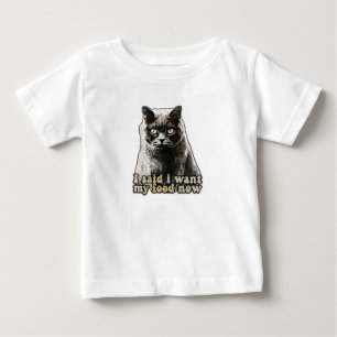 Camiseta De Bebé Meme divertido de gato para amantes de los gatos y