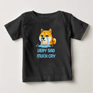 Camiseta De Bebé Meme divertido de perro Shiba Inu en arte pixelado