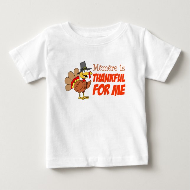 Camiseta De Bebé Memere Está Agradecido Por Mí (Anverso)