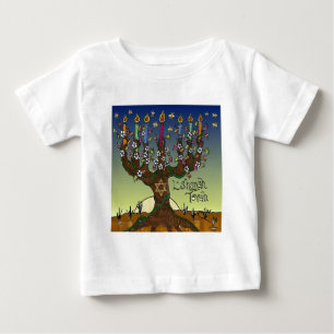 Camiseta De Bebé Menorá del Árbol de la Vida para Rosh Hashaná L'Sh