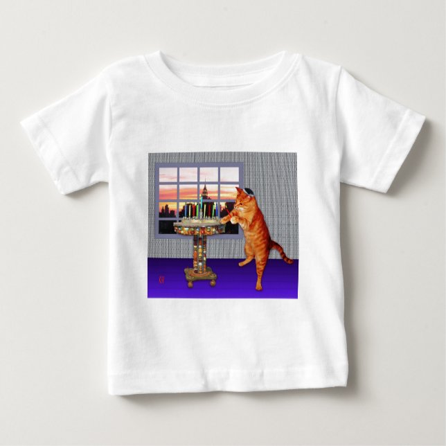 Camiseta De Bebé Menorah Cat (Anverso)