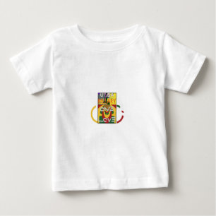 Camiseta De Bebé Mensaje de Amor en Impresión de Arte de Colores Ra