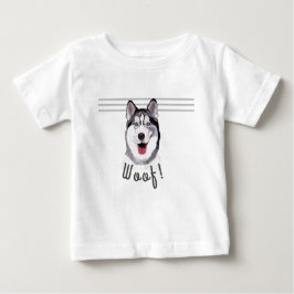 Camiseta De Bebé Mensaje personalizado: camiseta para bebé Husky si