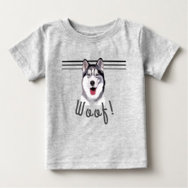 Camiseta De Bebé Mensaje personalizado: camiseta para bebé Husky si