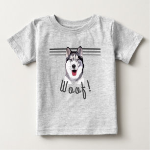 Camiseta De Bebé Mensaje personalizado: camiseta para bebé Husky si