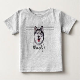 Camiseta De Bebé Mensaje personalizado Siberian Husky Baby Bib T-Sh
