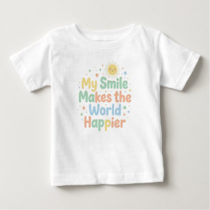 Camiseta De Bebé Mensajes Positivos Corazones Pequeños Alegres
