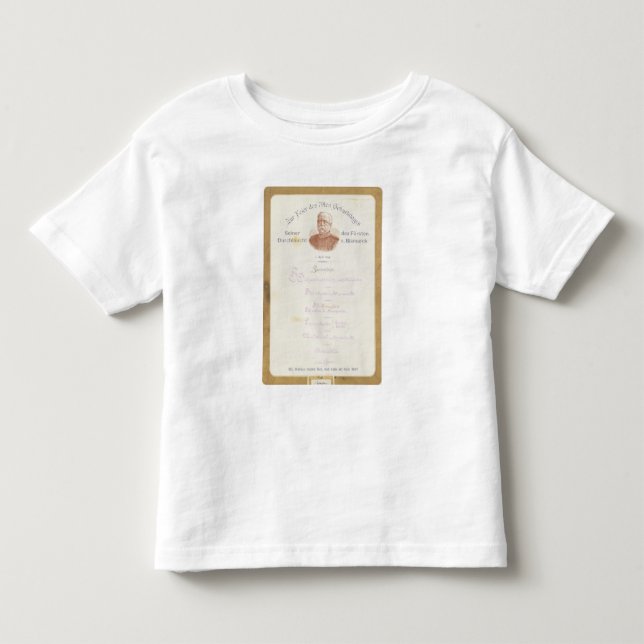 Camiseta De Bebé Menú del Príncipe von Bismarcks (Anverso)