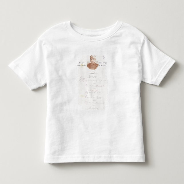 Camiseta De Bebé Menú del Príncipe von Bismarcks (Anverso)